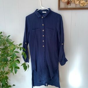 Just Living Navy Long Sleeve Dress